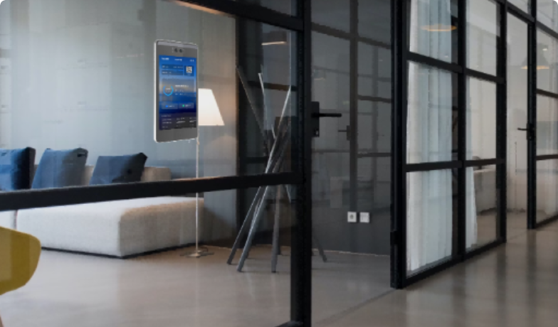 智慧會議室 智能會議協(xié)作 武智科技 大屏數(shù)據(jù)展示 多設備協(xié)同辦公;描述：武智科技智慧會議室的智能會議協(xié)作場景，通過大屏數(shù)據(jù)展示與多設備協(xié)同，提升會議效率。